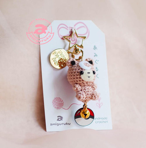 Bear Cub Monster Amigurumi Keychain