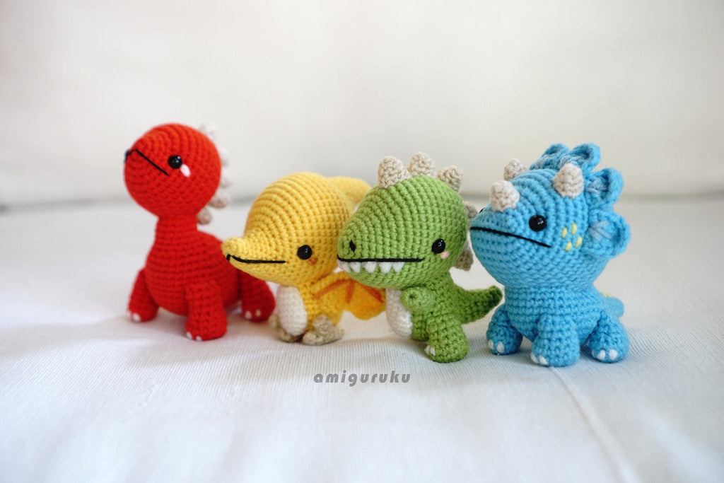 Amiguruku Dinosaurs Amigurumi Crochet Pattern