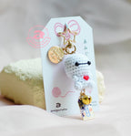Chubby White Robo Amigurumi Keychain