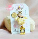 Pudding Pomeranian Amigurumi Keychain