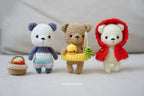 Picnic Bears Amigurumi Crochet Pattern