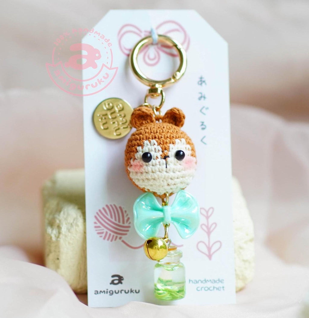 Squirrel Amigurumi Keychain