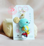 Squirrel Turtle Monster Amigurumi Keychain