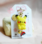 Yellow Thunder Monster Amigurumi Keychain