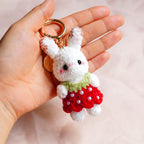 velvet bunny keychain